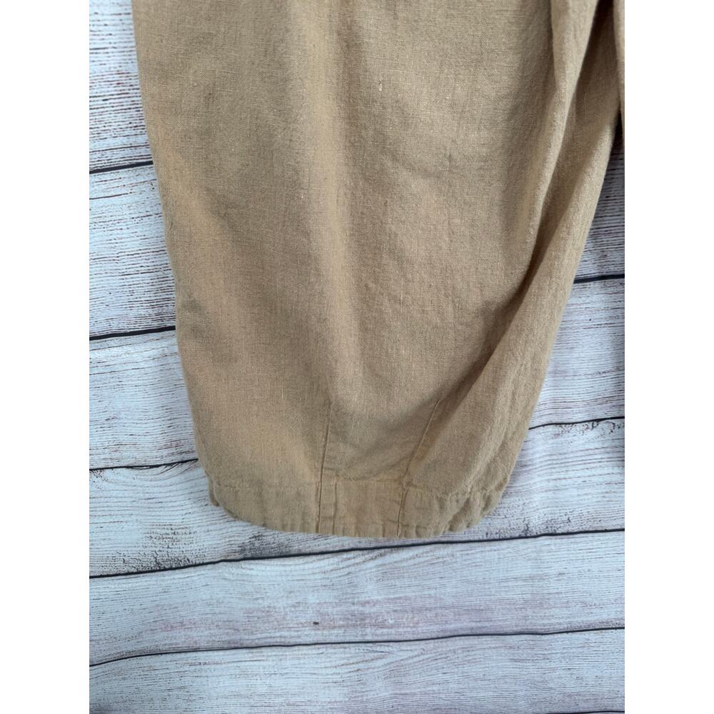 Free People Free EST Linen Blend Wide Leg Pull On Pants Womens Small Beige Tan - Picture 12 of 13